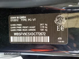 2013 BMW M5 z VIN WBSFV9C5XDC772672, wystawiony jako Copart lot #53732175 z przebiegiem 83 665 mil mil oraz Tytuł czysty. Historia ofert i sprzedaży dostępna na DreamBid. Obrazek 12.
