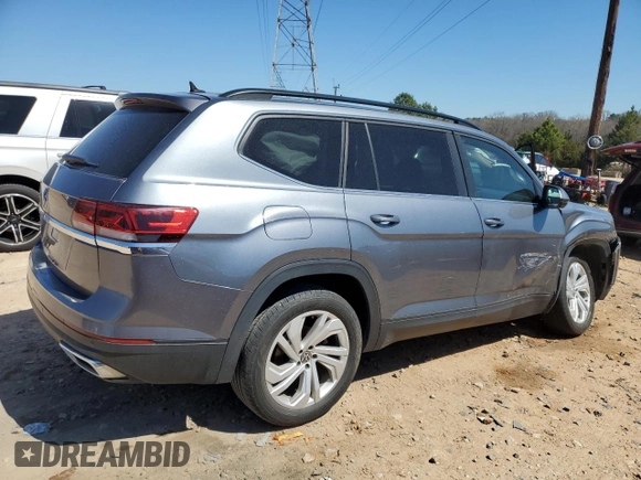 2021 Volkswagen Atlas SE with VIN 1V2WR2CA8MC578236, listed as a Copart auction lot 49133435 with 64,645 mi miles and Salvage title. Bid and sale history available at DreamBid. Image 3.