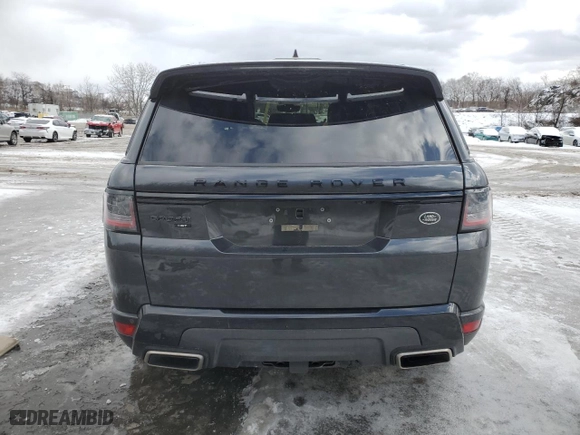 2020 Land Rover Range Rover Sport HST with VIN SALWS2RU6LA737782, listed as a Copart auction lot 45409675 with 57,388 mi miles and Salvage Title. Bid and sale history available at carsss.com. Image 6.
