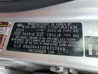 2014 Kia Rio EX z VIN KNADN4A30E6353469, wystawiony jako Copart lot #43788955 z przebiegiem 156 096 mil mil oraz Szkoda całkowita • Salvage title. Historia ofert i sprzedaży dostępna na DreamBid. Obrazek 12.
