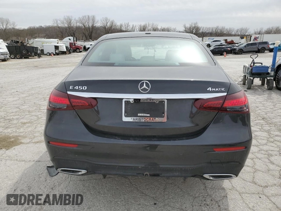 2023 Mercedes-Benz E 450 with VIN W1KZF5KB1PB102106, listed as a Copart auction lot 49478015 with 15,384 mi miles and Salvage Title. Bid and sale history available at DreamBid. Image 6.