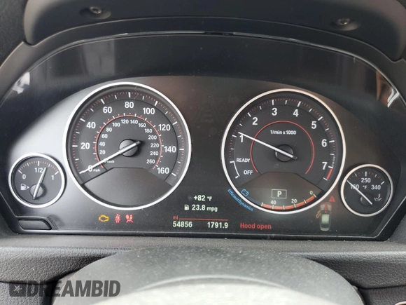 2017 BMW 3 Series 330i xDrive with VIN WBA8D9G31HNU65104, listed as a Copart auction lot 58523515 with 54,856 mi miles and Salvage title. Bid and sale history available at DreamBid. Image 9.