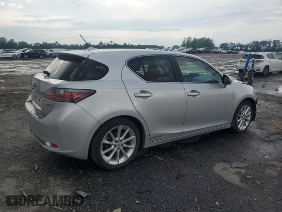 2012 Lexus CT 200h with VIN JTHKD5BH6C2089061, listed as a Copart auction lot 58827705 with 124,474 mi miles and Salvage title. Bid and sale history available at DreamBid. Image 3.