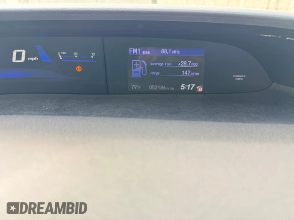 2013 Honda Civic LX with VIN 2HGFB2F56DH580635, listed as a Copart auction lot 59055755 with 52,186 mi miles and Clean title. Bid and sale history available at DreamBid. Image 8.