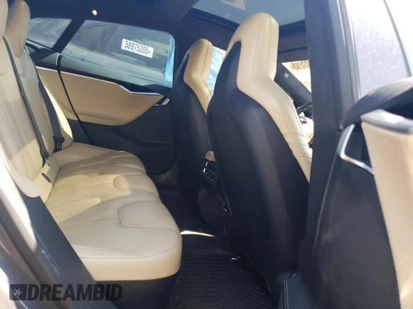2016 Tesla Model S 90D with VIN 5YJSA1E42GF139758, listed as a Copart auction lot 63077255 with 78,235 mi miles and Salvage title. Bid and sale history available at DreamBid. Image 10.