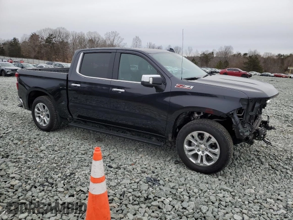 2024 Chevrolet Silverado 1500 LTZ with VIN 2GCUDGED8R1143919, listed as a Copart auction lot 89385915 with 19,171 mi miles and Salvage Title. Bid and sale history available at DreamBid. Image 4.