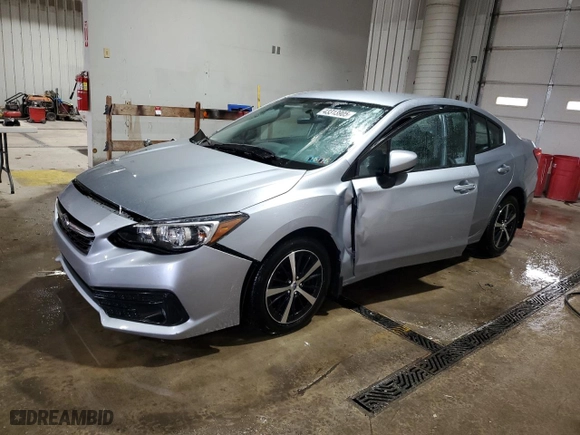 2020 Subaru Impreza Premium with VIN 4S3GKAV66L3606031, listed as a Copart auction lot 43313905 with 51,579 mi miles and Salvage Title. Bid and sale history available at carsss.com. Image 1.
