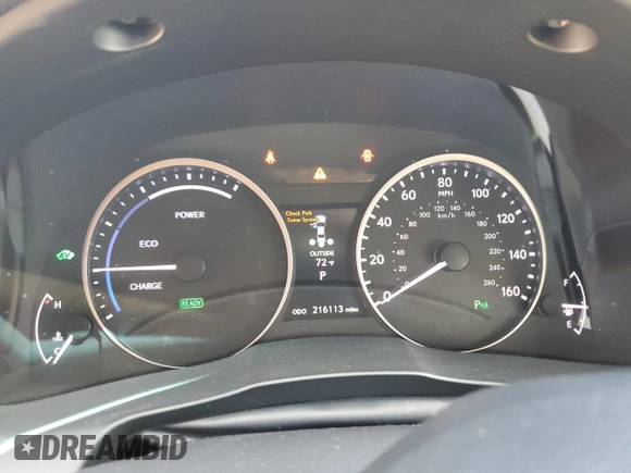 2013 Lexus ES 300h z VIN JTHBW1GG5D2016039, wystawiony jako Copart lot #54434295 z przebiegiem 216 113 mil mil oraz Szkody całkowita. Historia ofert i sprzedaży dostępna na DreamBid. Obrazek 9.