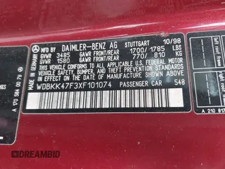 1999 Mercedes-Benz SLK 230/320 z VIN WDBKK47F3XF101074, wystawiony jako IAAI lot #42291770 z przebiegiem 141 195 mil mil oraz . Historia ofert i sprzedaży dostępna na DreamBid. Obrazek 9.