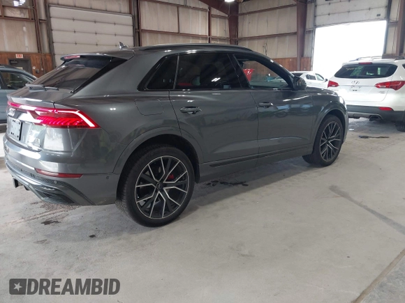 2020 Audi Q8 Premium Plus with VIN WA1EVAF14LD015881, listed as a IAAI auction lot 42646808 with 46,136 mi miles and . Bid and sale history available at DreamBid. Image 4.