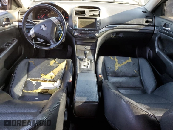 2004 Acura TSX w/Navigation with VIN JH4CL96994C005103, listed as a Copart auction lot 57911445 with 273,458 mi miles and Salvage title. Bid and sale history available at DreamBid. Image 8.