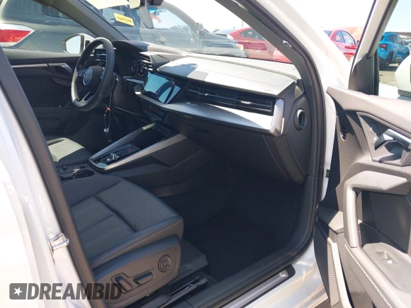 2023 Audi A3 Premium with VIN WAUAUDGY9PA128136, listed as a IAAI auction lot 42229138 with 24,147 mi miles and . Bid and sale history available at DreamBid. Image 5.