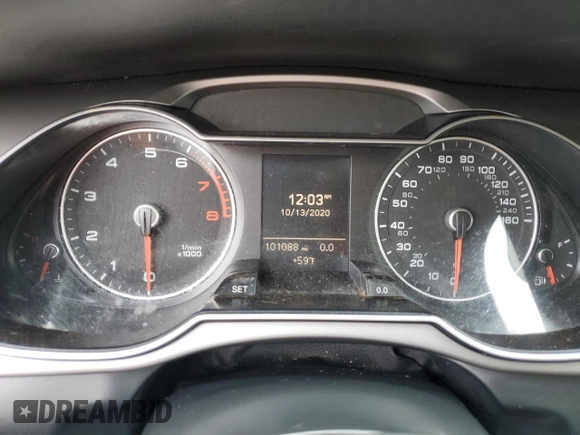 2014 Audi A4 Premium z VIN WAUAFAFL7EN011885, wystawiony jako Copart lot #57085035 z przebiegiem 101 088 mil mil oraz Czysty tytuł • Clean title. Historia ofert i sprzedaży dostępna na DreamBid. Obrazek 9.
