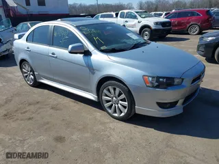 2010 Mitsubishi Lancer GTS with VIN JA32U8FW3AU019416, listed as a IAAI auction lot 41642992 with 114,348 mi miles. Bid and sale history available at carsss.com. Image 1.
