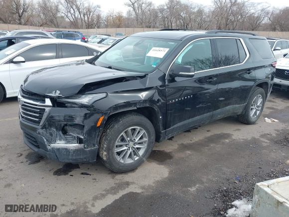 2022 Chevrolet Traverse LT Leather with VIN 1GNEVHKW0NJ115133, listed as a IAAI auction lot 41618573 with 91,579 mi miles. Bid and sale history available at carsss.com. Image 2.
