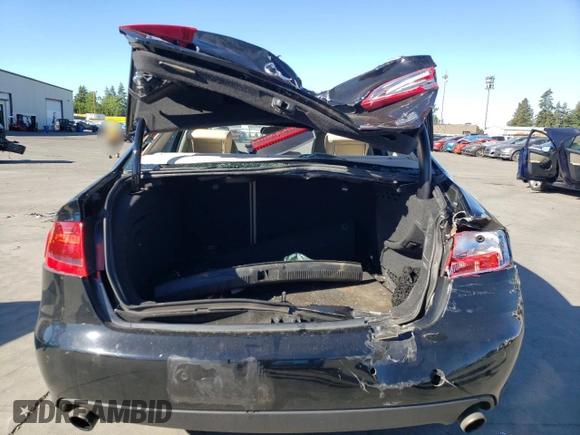 2009 Audi A4 Prestige with VIN WAUMK78K29A109056, listed as a Copart auction lot 60654924 with 131,001 mi miles and Salvage title. Bid and sale history available at DreamBid. Image 6.