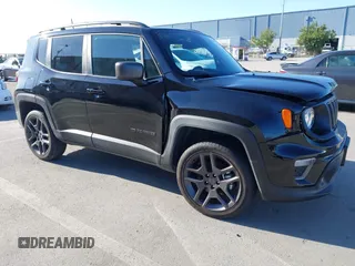 2021 Jeep Renegade Latitude with VIN ZACNJDBBXMPN25489, listed as a IAAI auction lot 41658159 with 13,952 mi miles. Bid and sale history available at carsss.com. Image 1.