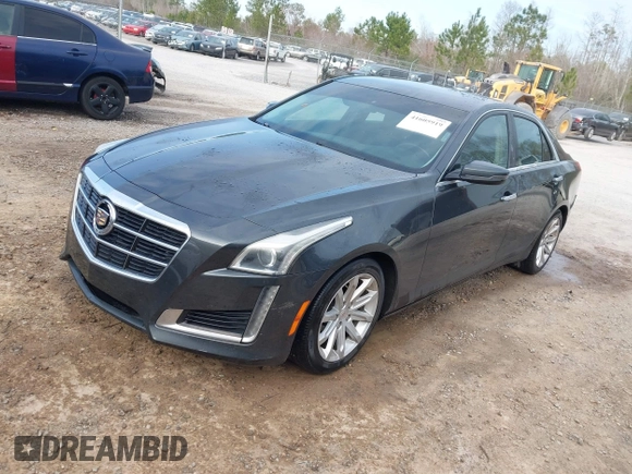 2014 Cadillac CTS Sedan RWD with VIN 1G6AP5SX8E0191104, listed as a IAAI auction lot 41605919 with 137,837 mi miles. Bid and sale history available at carsss.com. Image 2.