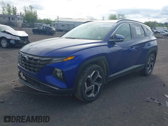 2022 Hyundai Tucson Limited with VIN 5NMJECAE3NH105480, listed as a IAAI auction lot 41684227 with 85,121 mi miles. Bid and sale history available at carsss.com. Image 2.
