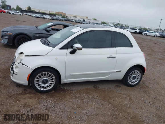 2012 FIAT 500 Lounge with VIN 3C3CFFCR9CT120173, listed as a IAAI auction lot 42438907 with 154,151 mi miles and . Bid and sale history available at DreamBid. Image 14.