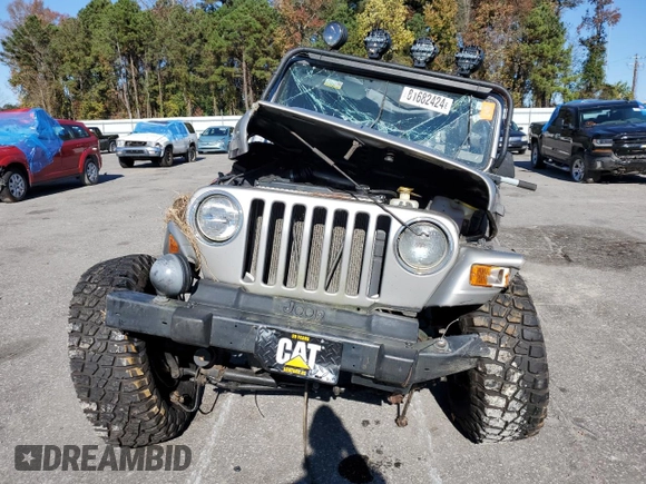 2001 Jeep Wrangler SE with VIN 1J4FA29P71P310653, listed as a Copart auction lot 81682424 with 0 mi miles and Salvage Title. Bid and sale history available at carsss.com. Image 5.