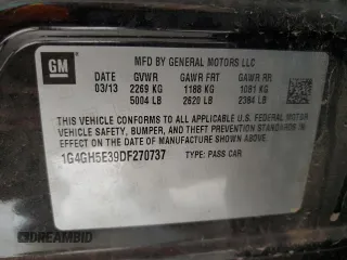 2013 Buick LaCrosse Premium 2 with VIN 1G4GH5E39DF270737, listed as a Copart auction lot 54581745 with 81,788 mi miles and Salvage title. Bid and sale history available at DreamBid. Image 13.
