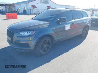 2013 Audi Q7 3.0T S line Prestige with VIN WA1DGAFE6DD009137, listed as a IAAI auction lot 41744378 with 99,060 mi miles. Bid and sale history available at carsss.com. Image 2.