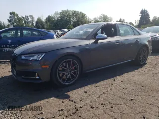 2018 Audi S4 Premium Plus with VIN WAUB4AF44JA019933, listed as a Copart auction lot 65963144 with 45,694 mi miles and Salvage Title. Bid and sale history available at carsss.com. Image 1.