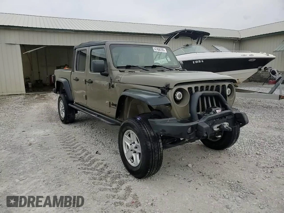 2020 Jeep Gladiator Sport S with VIN 1C6JJTAG3LL185010, listed as a Copart auction lot 48855465 with 59,816 mi miles and Salvage Title. Bid and sale history available at carsss.com. Image 16.
