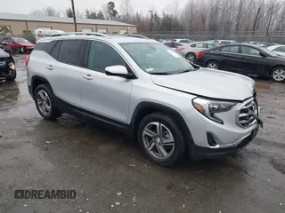 2021 GMC Terrain SLT z VIN 3GKALPEV3ML398696, wystawiony jako IAAI lot #41494101 z przebiegiem 42 327 mil mil oraz . Historia ofert i sprzedaży dostępna na DreamBid. Obrazek 1.