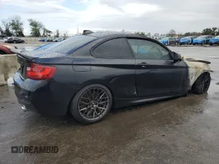 2015 BMW 2 Series M235i with VIN WBA1J7C59FV253733, listed as a Copart auction lot 86908474 with 0 mi miles and Non Repairable. Bid and sale history available at carsss.com. Image 3.