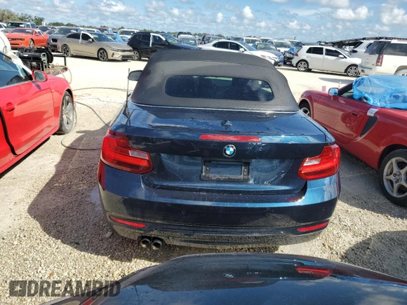 2016 BMW 2 Series 228i with VIN WBA1K9C51GV710478, listed as a Copart auction lot 74234684 with 0 mi miles and Non Repairable. Bid and sale history available at carsss.com. Image 6.