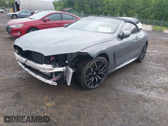 2023 BMW 8 Series 840i with VIN WBADZ2C03PCM89675, listed as a IAAI auction lot 42301276 with 6,289 mi miles and . Bid and sale history available at DreamBid. Image 18.