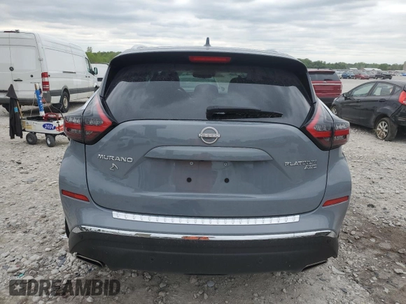 2023 Nissan Murano Platinum z VIN 5N1AZ2DS2PC133266, wystawiony jako Copart lot #58504075 z przebiegiem 15 494 mil mil oraz Szkoda całkowita • Salvage title. Historia ofert i sprzedaży dostępna na DreamBid. Obrazek 6.