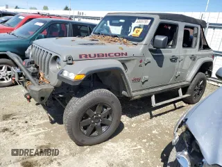 2019 Jeep Wrangler Unlimited Rubicon with VIN 1C4HJXFG8KW615070, listed as a Copart auction lot 53655795 with 67,407 mi miles and Salvage title. Bid and sale history available at DreamBid. Image 1.