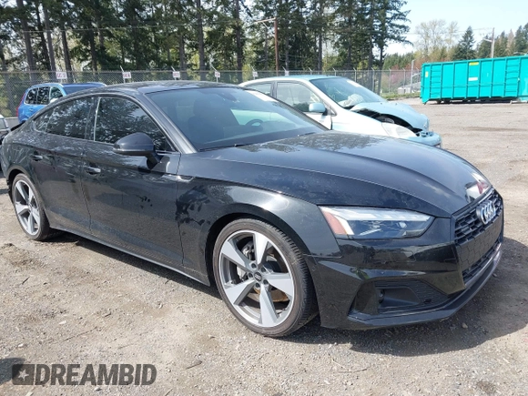 2020 Audi A5 Sportback Premium Plus with VIN WAUBNCF50LA004494, listed as a IAAI auction lot 42003551 with 32,595 mi miles. Bid and sale history available at carsss.com. Image 1.