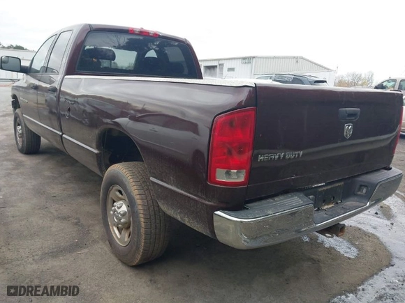 2005 Dodge Ram 2500 SLT with VIN 3D7KS28C55G753321, listed as a IAAI auction lot 41617859 with 292,480 mi miles. Bid and sale history available at carsss.com. Image 3.