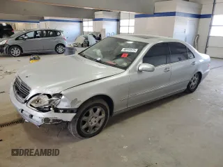 2001 Mercedes-Benz S 320/430/500 z VIN WDBNG70J51A165314, wystawiony jako Copart lot #46448515 z przebiegiem 206 762 mil mil oraz Szkoda całkowita • Salvage title. Historia ofert i sprzedaży dostępna na DreamBid. Obrazek 1.