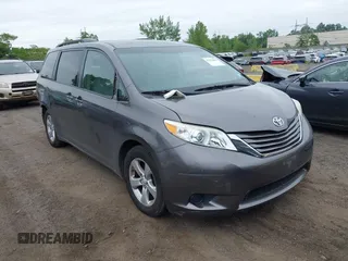 2015 Toyota Sienna LE AAS with VIN 5TDKK3DC7FS619418, listed as a IAAI auction lot 42553836 with 116,190 mi miles and . Bid and sale history available at DreamBid. Image 1.