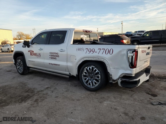 2023 GMC Sierra 1500 Denali Ultimate with VIN 1GTUUHEL7PZ243379, listed as a Copart auction lot 80471534 with 23,164 mi miles and Salvage Title. Bid and sale history available at carsss.com. Image 2.