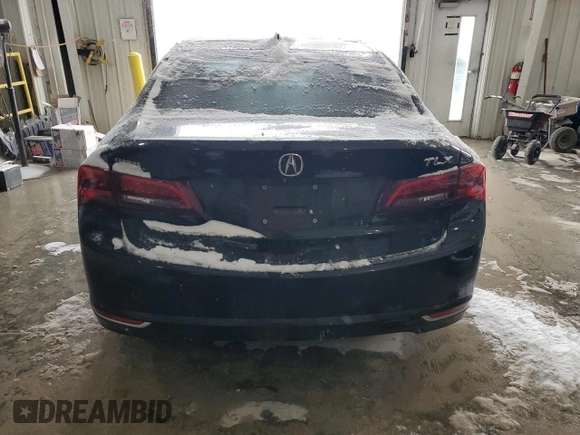 2016 Acura TLX with VIN 19UUB1F33GA002253, listed as a Copart auction lot 44750155 with 0 mi miles and Salvage Title. Bid and sale history available at carsss.com. Image 6.