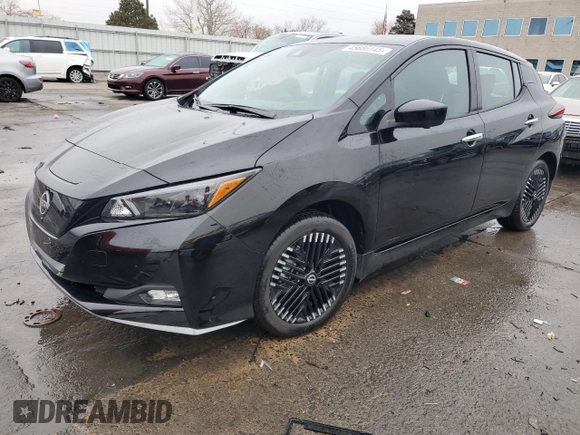 2025 Nissan LEAF SV Plus with VIN 1N4CZ1CV9SC559005, listed as a Copart auction lot 45686145 with 4,151 mi miles and Salvage Title. Bid and sale history available at carsss.com. Image 1.
