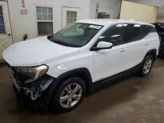 2018 GMC Terrain SLE with VIN 3GKALMEV7JL402338, listed as a Copart auction lot 77337854 with 144,904 mi miles and Salvage Title. Bid and sale history available at carsss.com. Image 1.