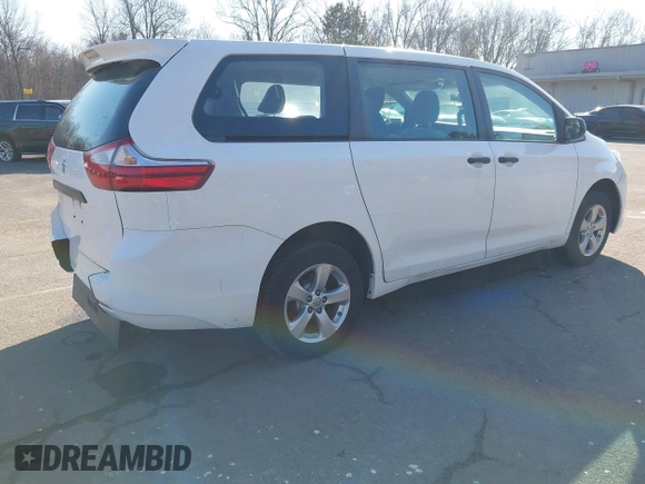 2017 Toyota Sienna L with VIN 5TDZZ3DC7HS776329, listed as a IAAI auction lot 41743217 with 141,181 mi miles and . Bid and sale history available at DreamBid. Image 4.
