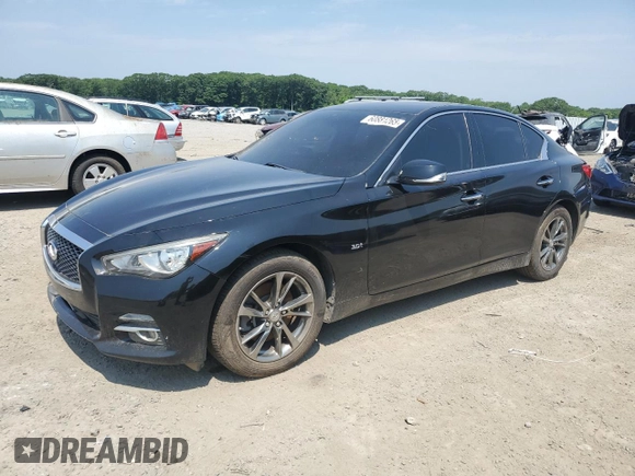 2017 Infiniti Q50 Premium with VIN JN1EV7AR0HM838405, listed as a Copart auction lot 60881265 with 87,384 mi miles and Clean title. Bid and sale history available at DreamBid. Image 1.