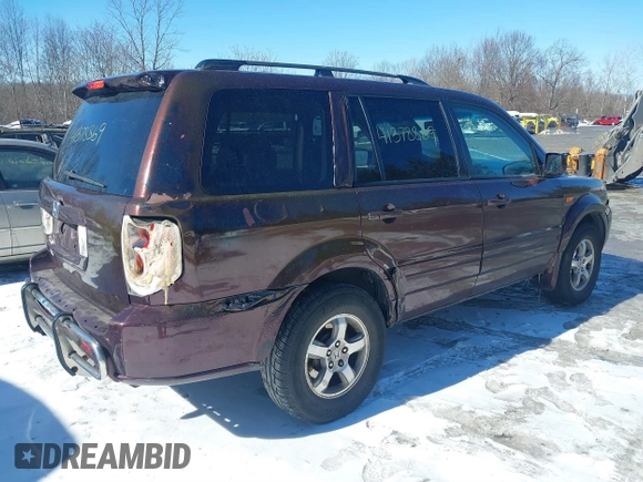 2008 Honda Pilot EX-L with VIN 5FNYF18558B033192, listed as a IAAI auction lot 41378869 with 186,709 mi miles. Bid and sale history available at carsss.com. Image 4.