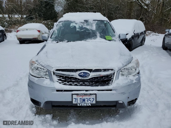 2015 Subaru Forester 2.5i Premium with VIN JF2SJAGCXFH805186, listed as a Copart auction lot 82694954 with 56,820 mi miles and Salvage Title. Bid and sale history available at carsss.com. Image 5.