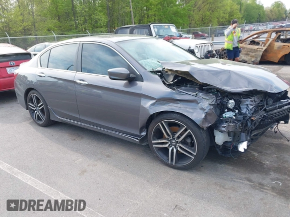 2016 Honda Accord Sport with VIN 1HGCR2F57GA127299, listed as a IAAI auction lot 42028396 with 122,956 mi miles and . Bid and sale history available at DreamBid. Image 1.
