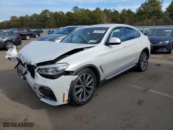 2019 BMW X4 xDrive30i with VIN 5UXUJ3C52KLG52015, listed as a Copart auction lot 36614633 with 0 mi miles. Bid and sale history available at carsss.com. Image 1.