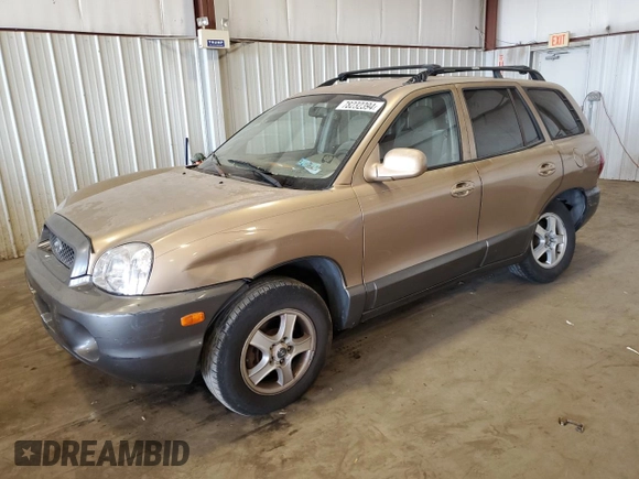 2004 Hyundai Santa Fe GLS with VIN KM8SC13D64U662051, listed as a Copart auction lot 78232394 with 0 mi miles and Salvage Title. Bid and sale history available at carsss.com. Image 1.